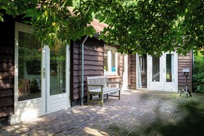 Terrace/patio - House 'De Nink',  forest lodge, central Netherlands, 1 hr from Amsterdam (Vierhouten)