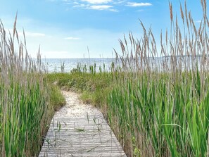Plage, chaises longues, serviettes de plage