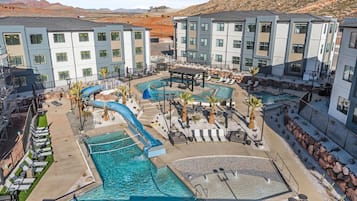 Indoor pool, outdoor pool