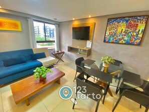 Family Studio | Living area - Gold Flat Cabo Branco by 123Quarto Hospedagem (João Pessoa)