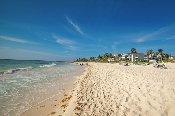 Sun loungers, beach towels