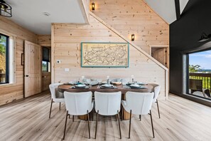Dining - Lakefront home with retro accents, private pool, and private dock. (Sevierville)