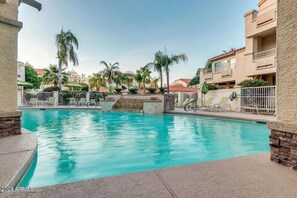 Outdoor pool, a heated pool