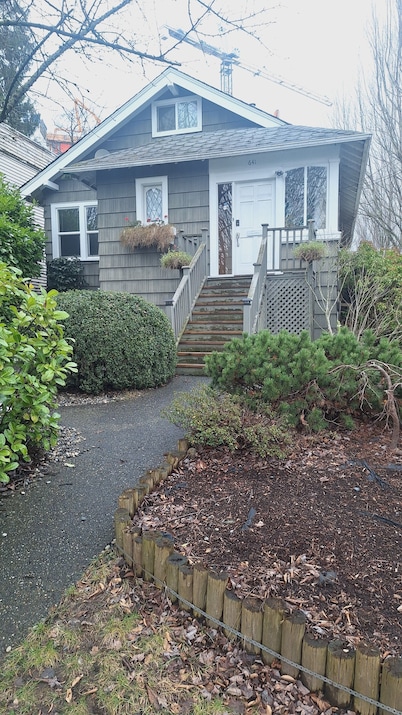 Older 3 bedroom home, fully furnished, two minutes to Marine gateway skytrain
