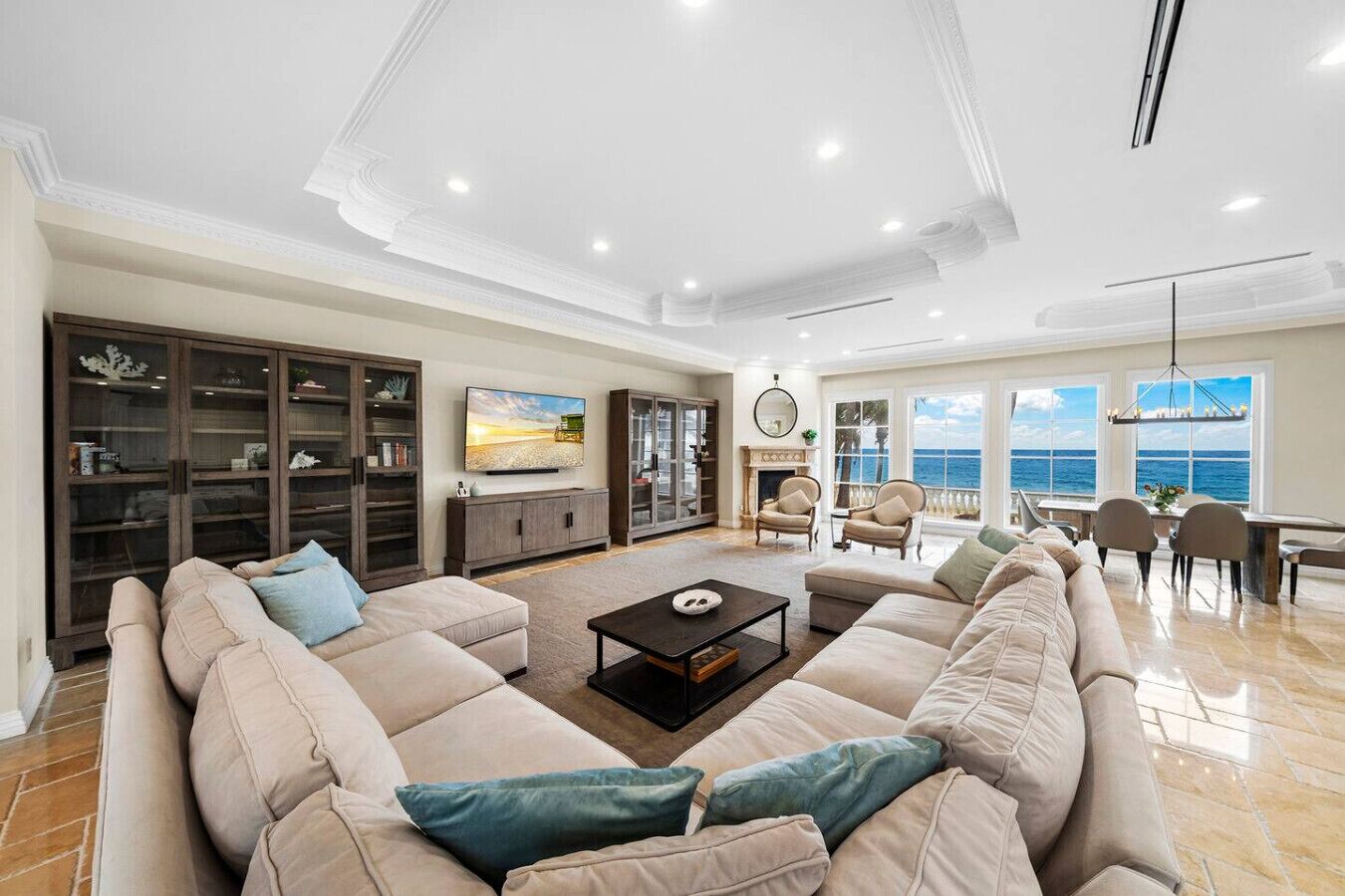 Smart TV, fireplace, table tennis, books