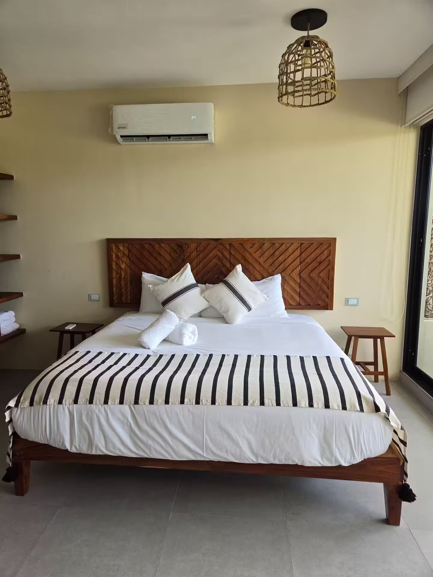 1 makuuhuone, vuodevaatteet