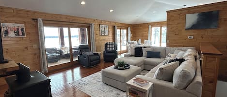 Smart TV, fireplace, video games