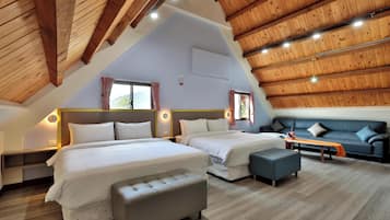 Superior Quadruple Room, Mountain View | Select Comfort beds, desk, free WiFi, bed sheets