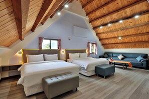 Superior Quadruple Room, Mountain View | Select Comfort beds, desk, free WiFi, bed sheets