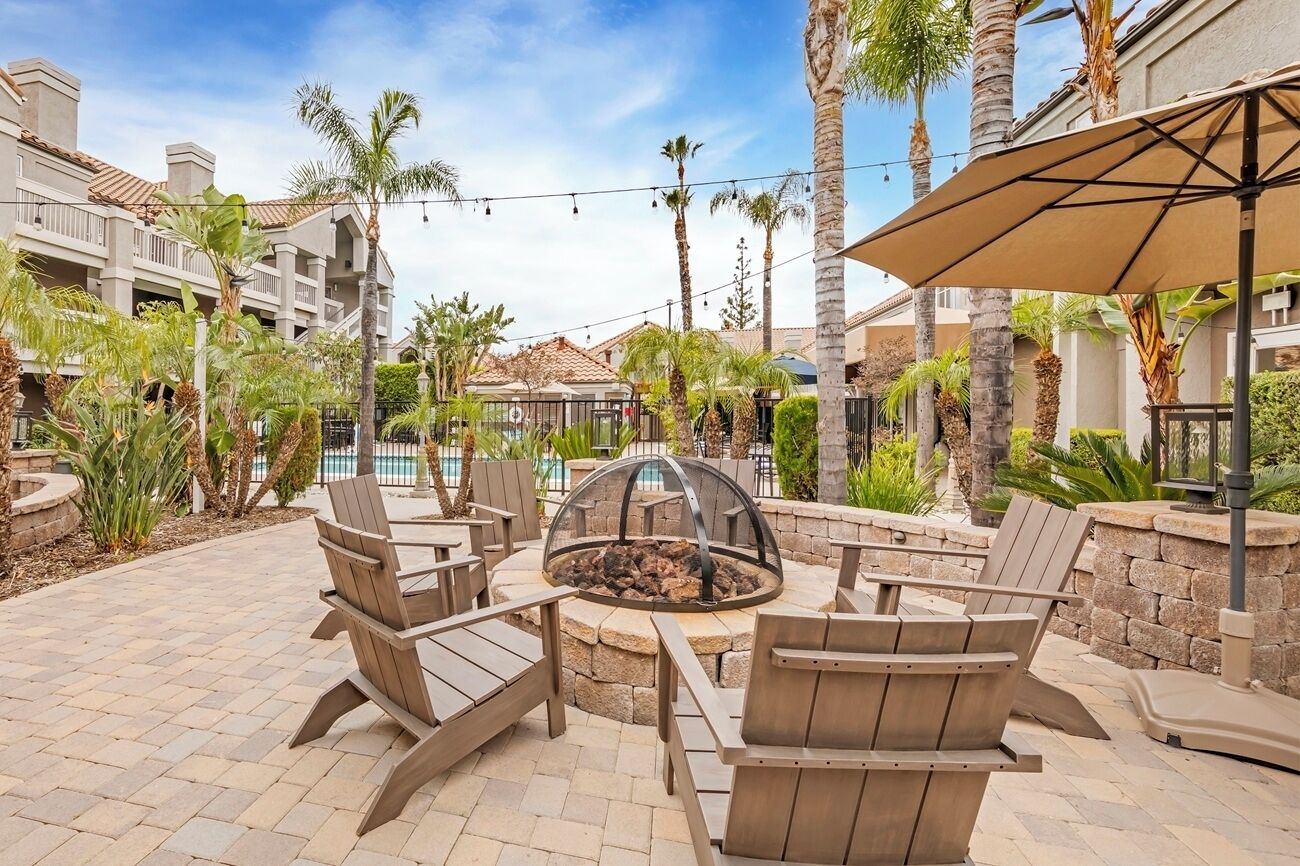 Gather around the firepit for cozy evening conversations outdoors.