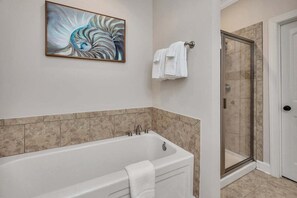 Douche, serviettes fournies