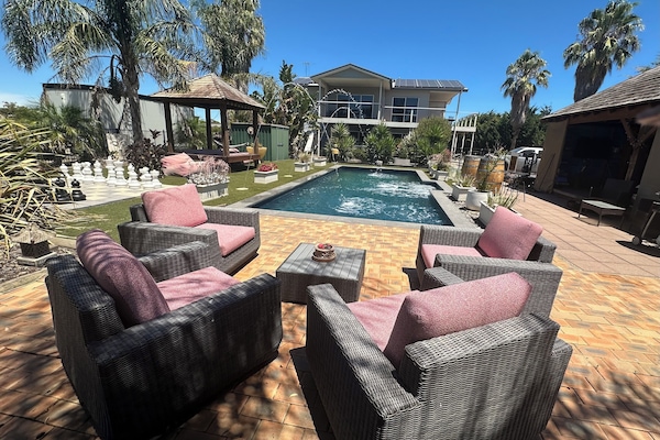 Piscine extérieure, piscine chauffée