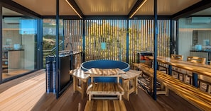 Cabane, 2 chambres, balcon | Terrasse/Patio