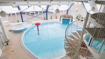 Indoor pool, a heated pool