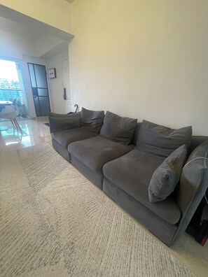 TV, books, computer monitors - Charming 2-bedroom building in welcoming Kowloon with sunset view balcony  (Kowloon)