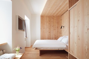 Habitación básica doble, vista a la montaña | Caja de seguridad en la habitación y escritorio