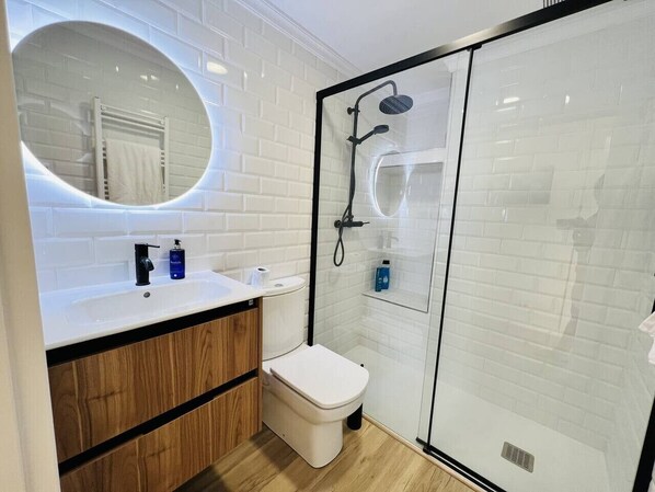 Shower, hair dryer