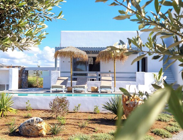 Terrace/patio - Céline, Elegant House with Pool (Kastraki)