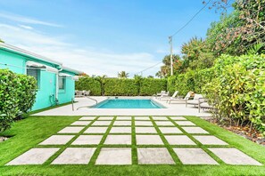 A heated pool