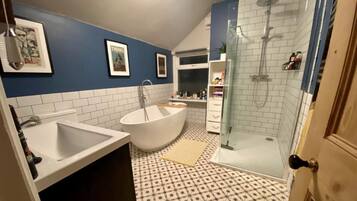 Hair dryer, soap, toilet paper