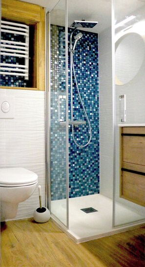 Een douche, een haardroger