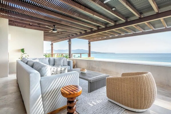 Terrace/patio - Panoramic Penthouse w/ Private Pool & Ocean Views (Punta Mita)