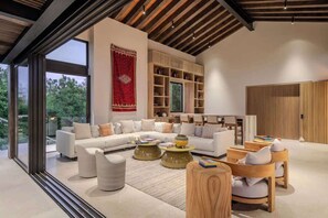 TV, video games, DVD player, foosball