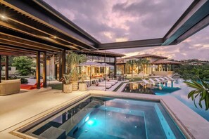 Outdoor pool, a heated pool