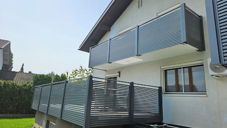 Exterior. FeWo in der Kiese Hard - Top 2 "Bodensee" with a large terrace