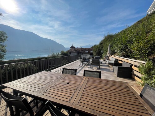 Rare lakefront property for rent with private beach