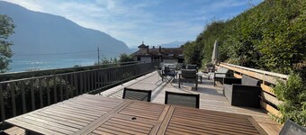 Rare lakefront property for rent with private beach