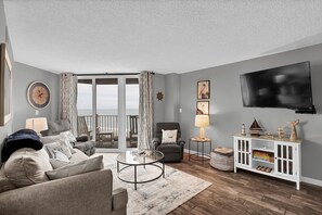 TV, DVD player, books