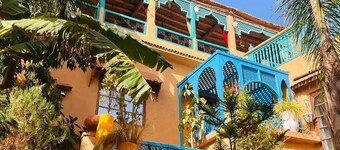 A castle overlooking the Atlas Mountains    