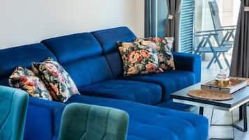 Appartement, patio, vue cour intérieure | Coin séjour