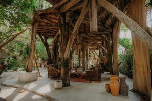 Terrace/patio - Sunny Aldea Zama Townhouse w/ Community Pool (Tulum)