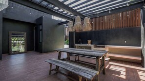 Outdoor dining - Sunny Aldea Zama Townhouse w/ Community Pool (Tulum)