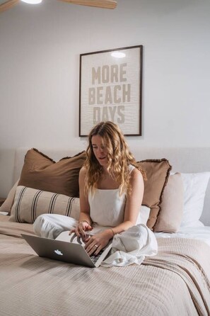 Desk, iron/ironing board, travel crib, WiFi