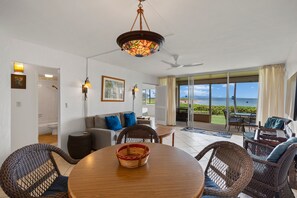 Condo, 3 Bedrooms | Living area - Menehune Shores, #118^ 3 Bedroom Condo (Kihei)