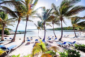 Sun loungers, beach towels