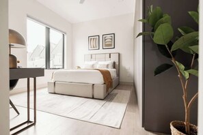 2 bedrooms, desk, iron/ironing board, WiFi