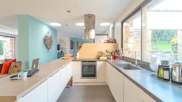 Fridge, oven, stovetop, dishwasher