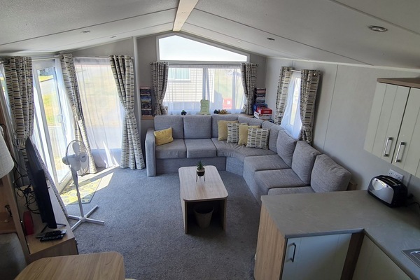 Cabin | Living area | TV, fireplace