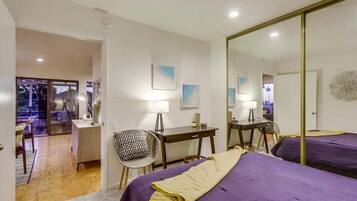 Apartment, 1 Queen Bed with Sofa bed, Patio, Partial Ocean View | 1 bedroom, individually decorated, individually furnished, bed sheets