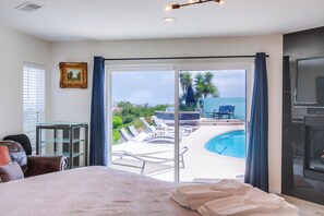 Maison, plusieurs lits, accÚs piscine, vue partielle sur l'océan | Vue de la chambre