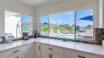 House, Multiple Beds, Pool Access, Partial Ocean View | Private kitchen | Coffee/tea maker