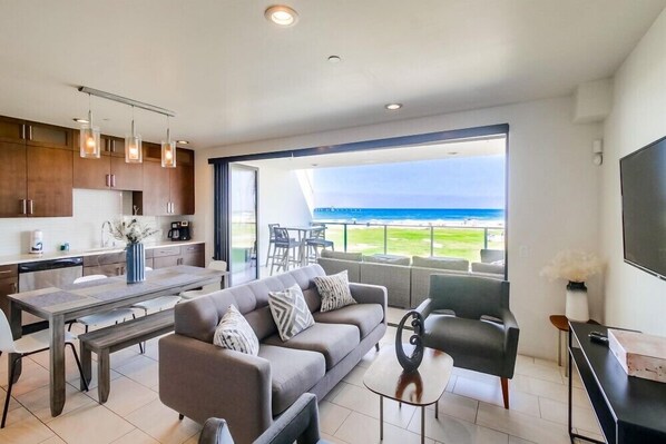 Condo, Multiple Beds, Balcony, Ocean View | Living area - Ocean Park 02 (San Diego)