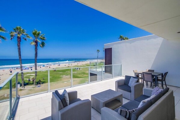 Condo, Multiple Beds, Balcony, Beach View | Terrace/patio