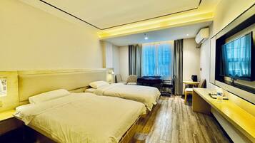 Quarto casal conforto | Escrivaninha, espaço de trabalho para notebook, quartos à prova de som