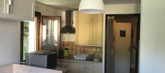 Studio with sleeping area for small family. 