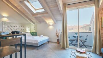 Appartement (1 Bedroom) | 1 chambre, bureau, fer et planche à repasser, lits bébé (en supplément)